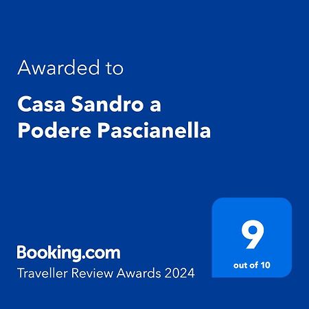 Casa Sandro A Podere Pascianella Villa Castelmuzio Dış mekan fotoğraf